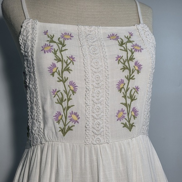 Patrons of Peace Lilly Dress XS Floral Boho Cottagecore Peasant Embroidery - Picture 5 of 10